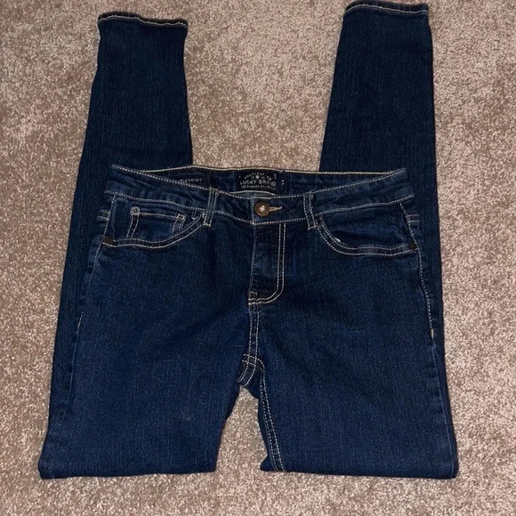 Lucky Brand Zoe Big Girls Skinny Jeans Dark Wash - size 14 - Y - Picture 1 of 6